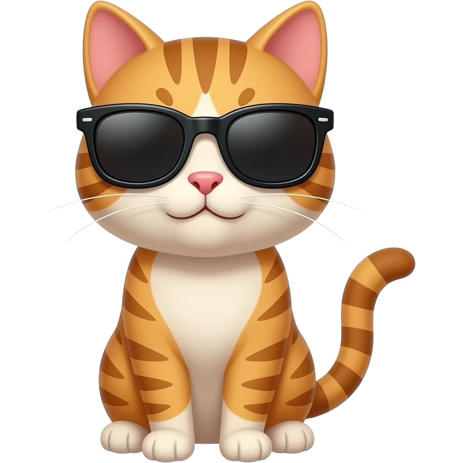 Cat wearing sunglasses emoji