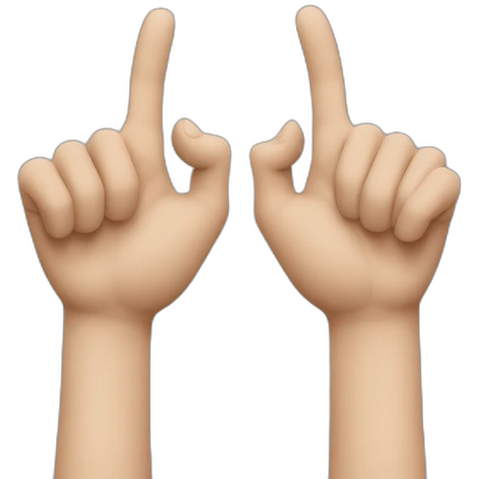 Hand that makes half a heart and a hand that raises the thumb emoji
