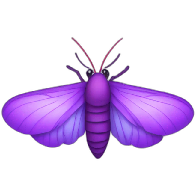 Purple moth with red wings emoji