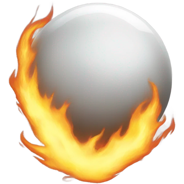 white hot ball of fire emoji