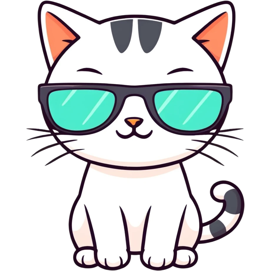 Cat with sunglasses emoji