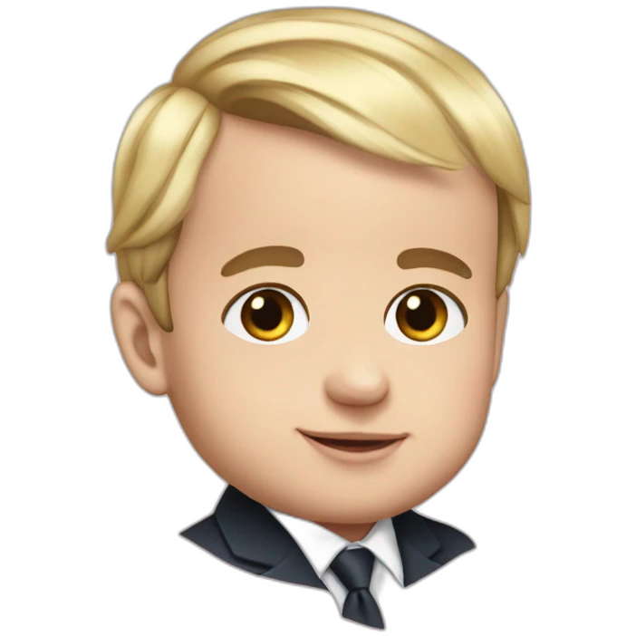 Macron a baby emoji