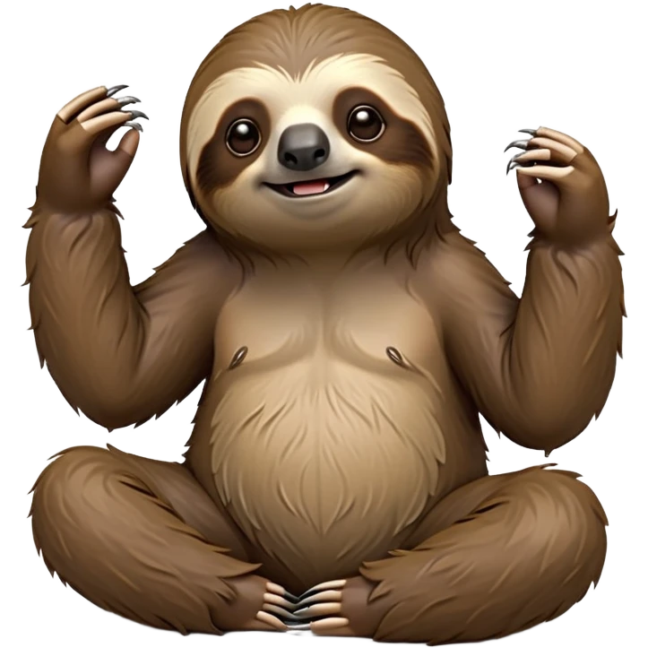 cinematic-sloth-realistic-full-body-sitting-emoji,-long-curved-claws-clinging,-thick-shaggy-brown-fur-slightly-ruffled,-head-tilted-dramatically,-slow-blinking-eyes-filled-with-serene-wisdom,-simplified-yet-realistic-focused-features,-highly-detailed,-glowing-with-an-almost-sarcastic-glow emoji