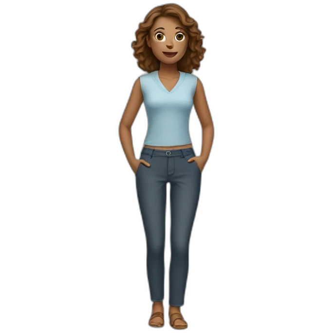 Woman in trousers emoji