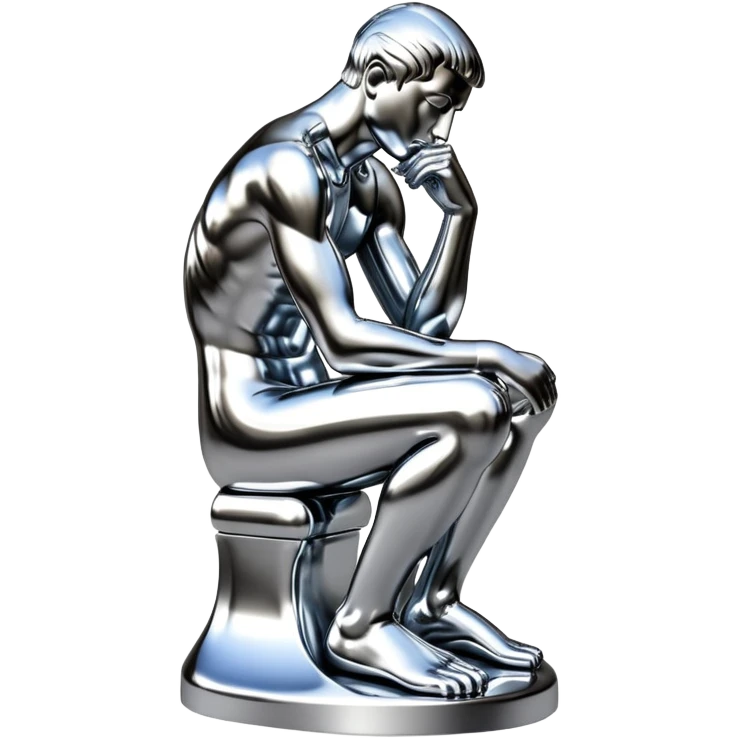 sorayama The Thinker sculpture emoji