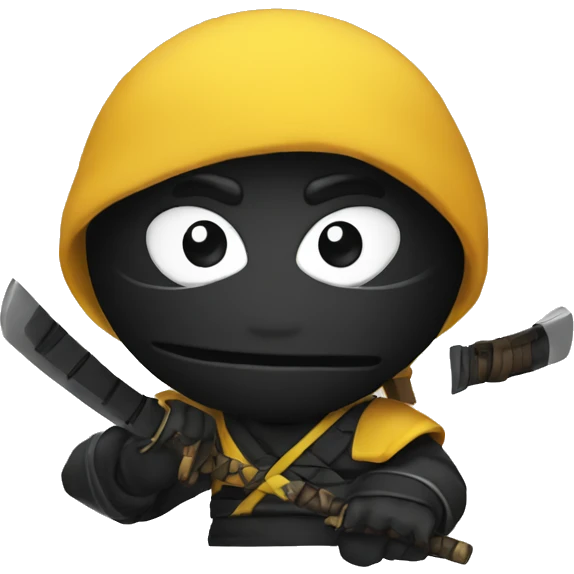 Emoji ninja fâché emoji