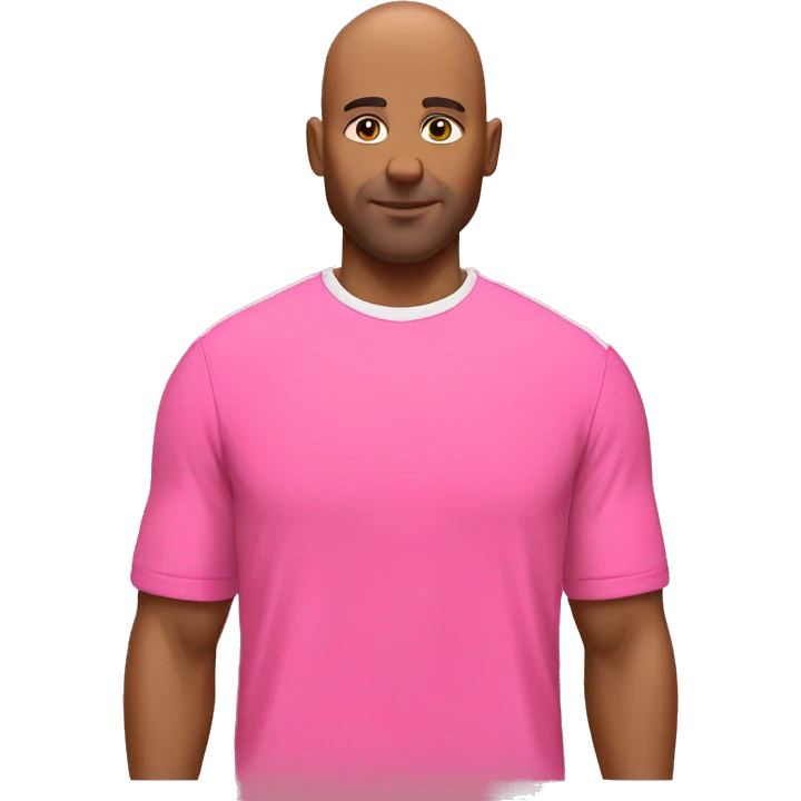 a bald agile coach from liban with pink tshirt emoji