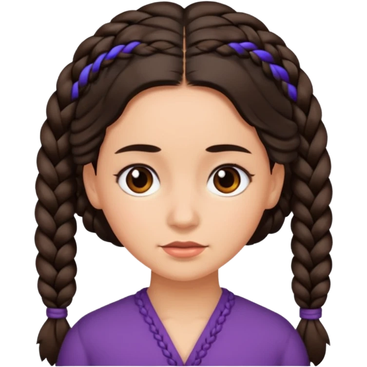 a secluded hair braid emoji