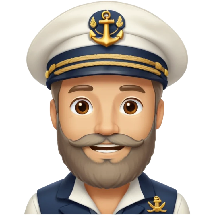 nautical ship captain with hat and beard emoji