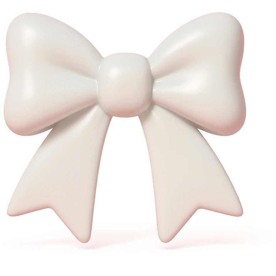 white gothic bow gothic bow emoji