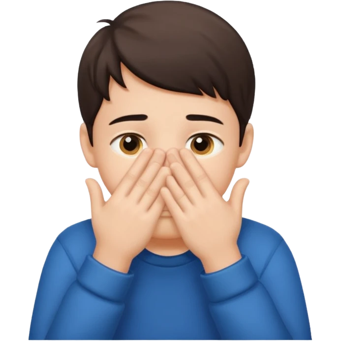 Create a shyness imoji Boys imoji Boys imoji hand in face hand in full face create a shame boys imoji full face cover in hand emoji