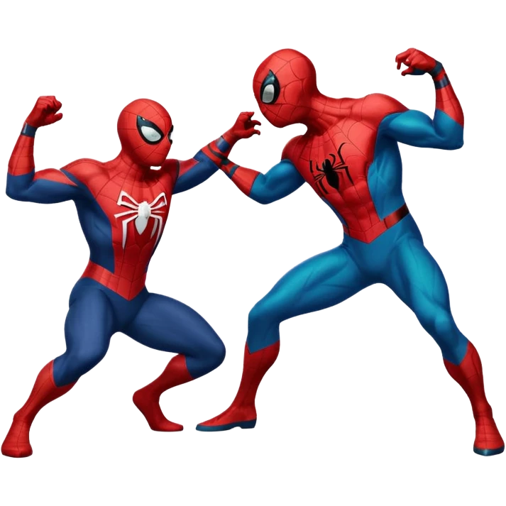 Spiderman fighting the chameleon  emoji