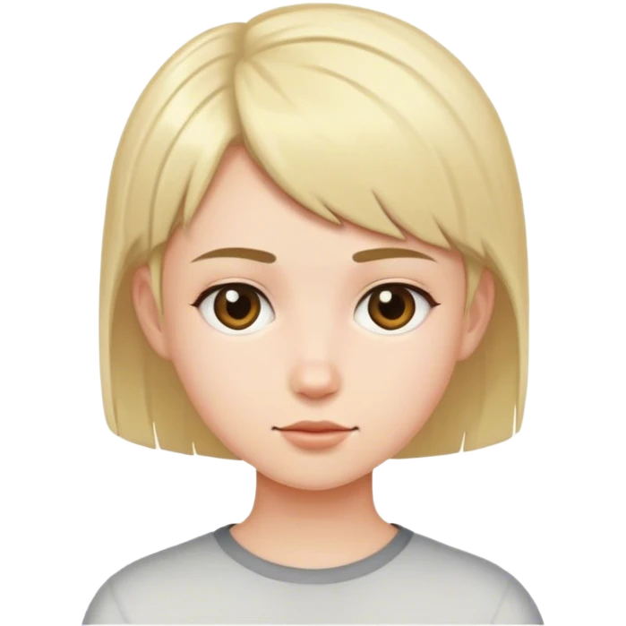 Girl with boy cut hair emoji