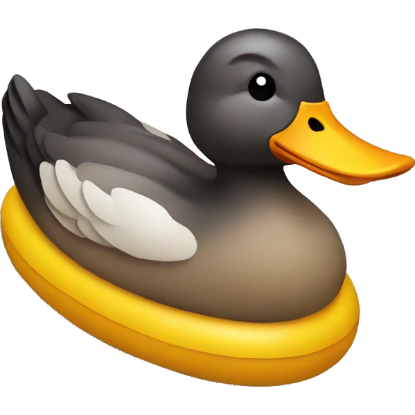Duck with a duck float  emoji
