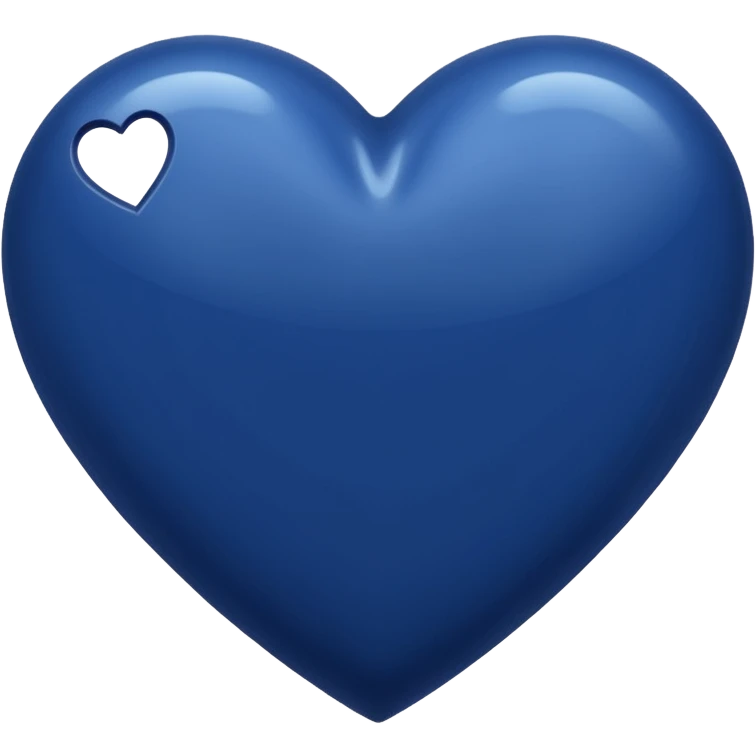 navy blue heart  emoji