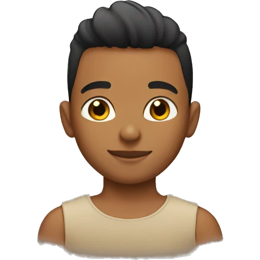 boy with tan skin and low taper fade emoji