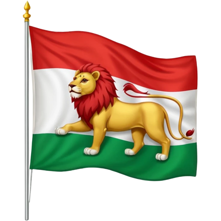Iranian flag with lion and sun emoji