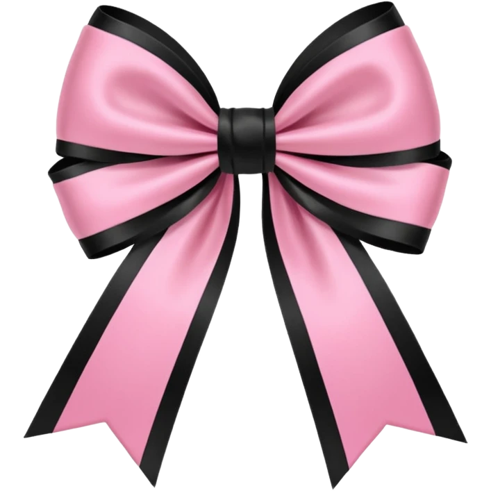 BLACKPINK-inspired gothic bow , no hearts, black and pink, cute,  emoji