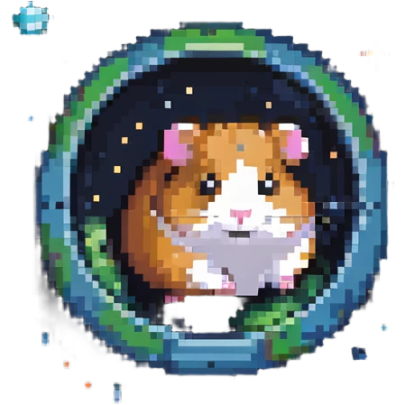hamster floating in space emoji