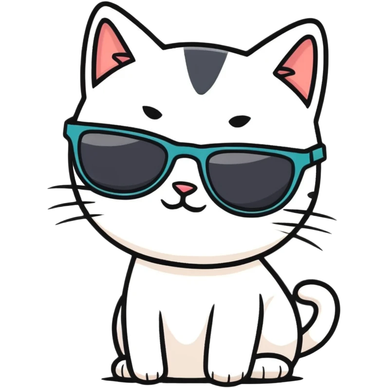 Cat with sunglasses emoji