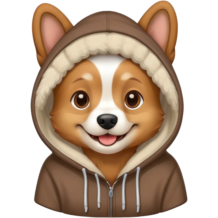 Dog wearing hoodie  emoji