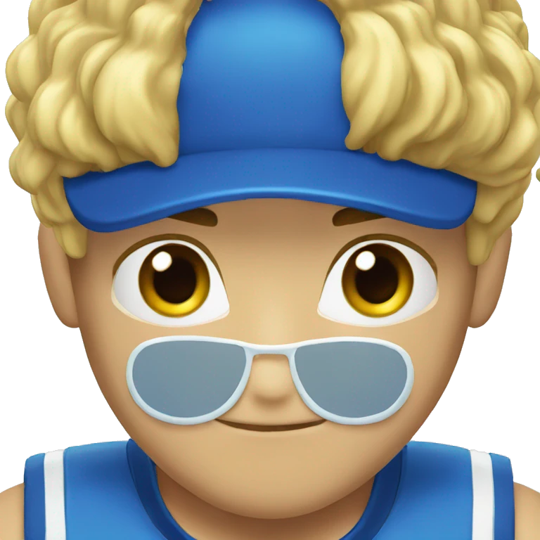 tennisman blond yeux bleu emoji