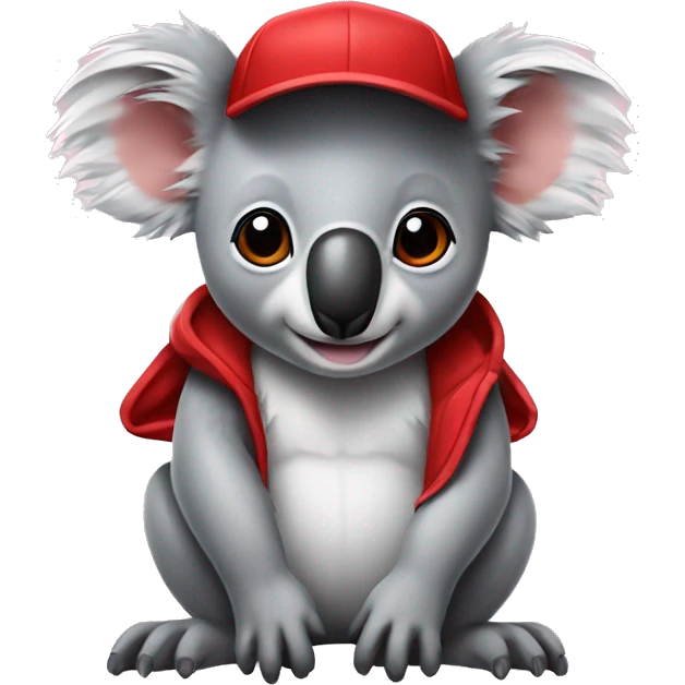 Koala with a red hat emoji
