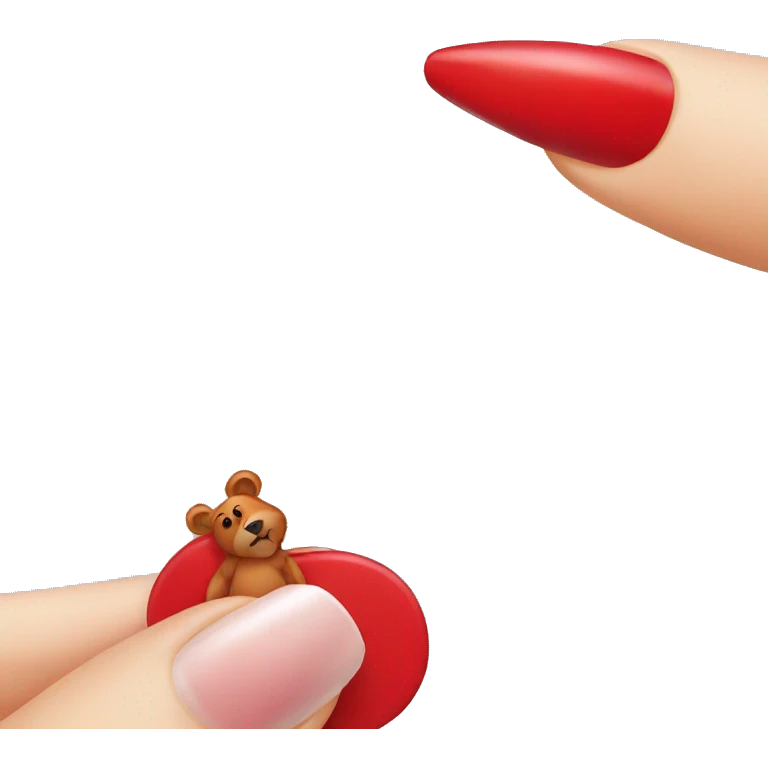 red bear nail emoji