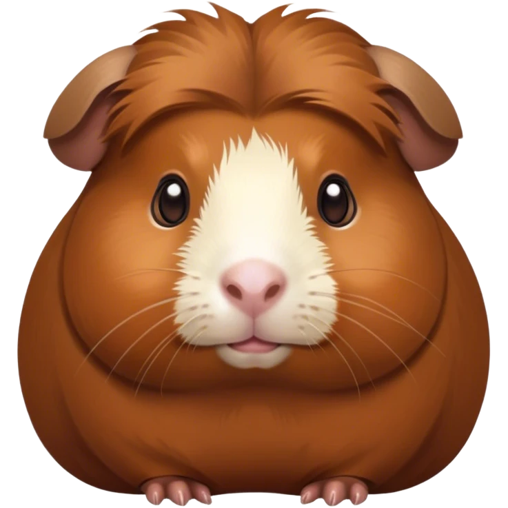 Cinematic Noble Brown Guinea Pig Portrait Emoji, Poised and regal, with a compact, chubby build and a soft, well-groomed rich brown coat, deep-set soulful dark eyes, Simplified yet sharp and sophisticated features, highly detailed, glowing with a warm, dignified glow, high shine, intelligent and charming, stylized with an air of gentle coziness, focused and attentive, soft glowing outline, capturing the essence of a watchful and confident little rodent, so majestic it feels as though it could scurry out of the screen with effortless authority! emoji