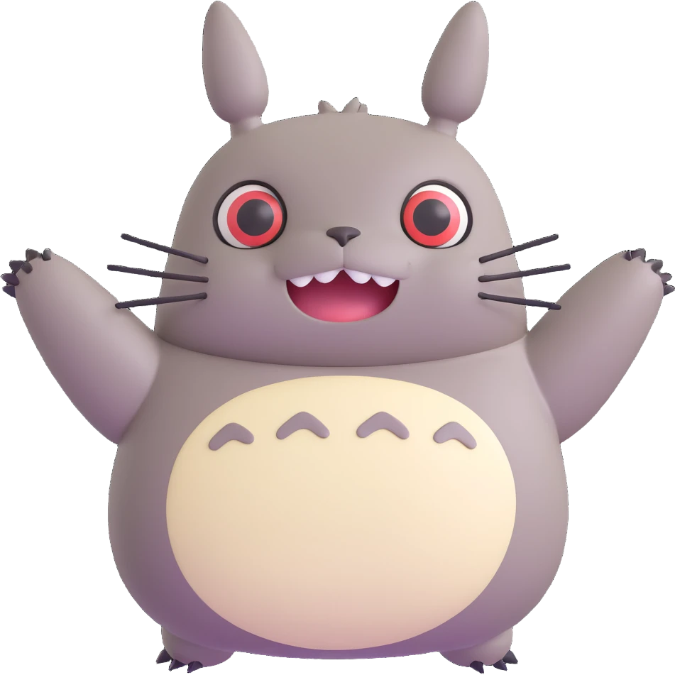 Totoro pogchamp emoji with big eyes emoji