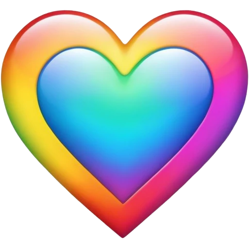 rainbow pride heart emoji