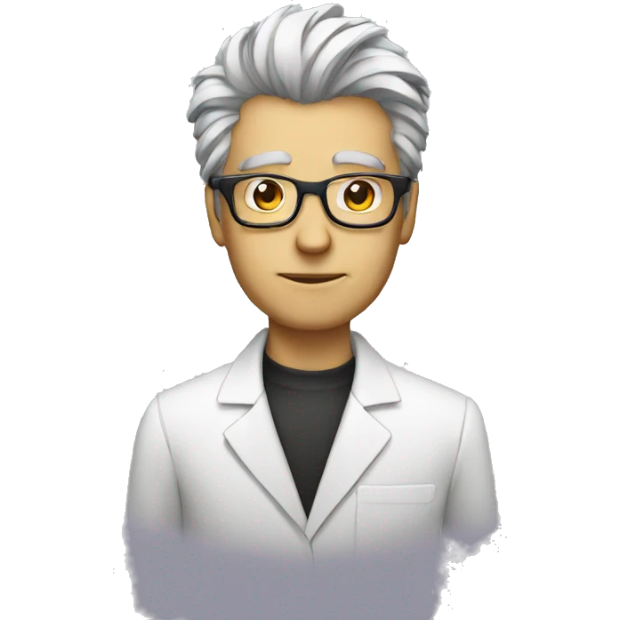 male punkrock scientist with glasses emoji
