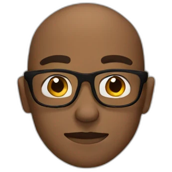 Man-brown-glasses emoji