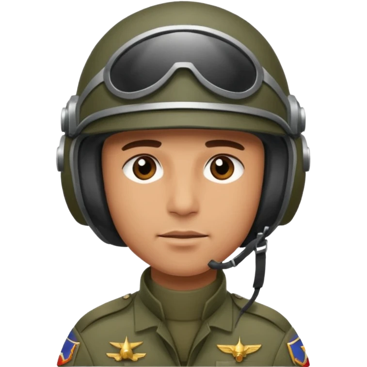 a brutal male military pilot in an aviation helmet and a modern uniform. maximum quality emoji