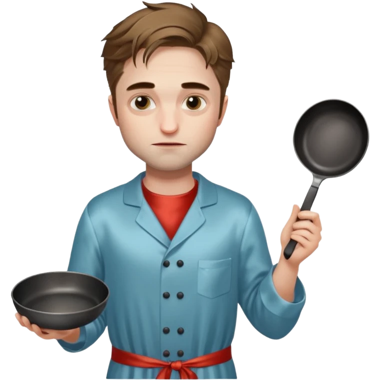 robert pattinson en nuisette qui fait la cuisine  emoji