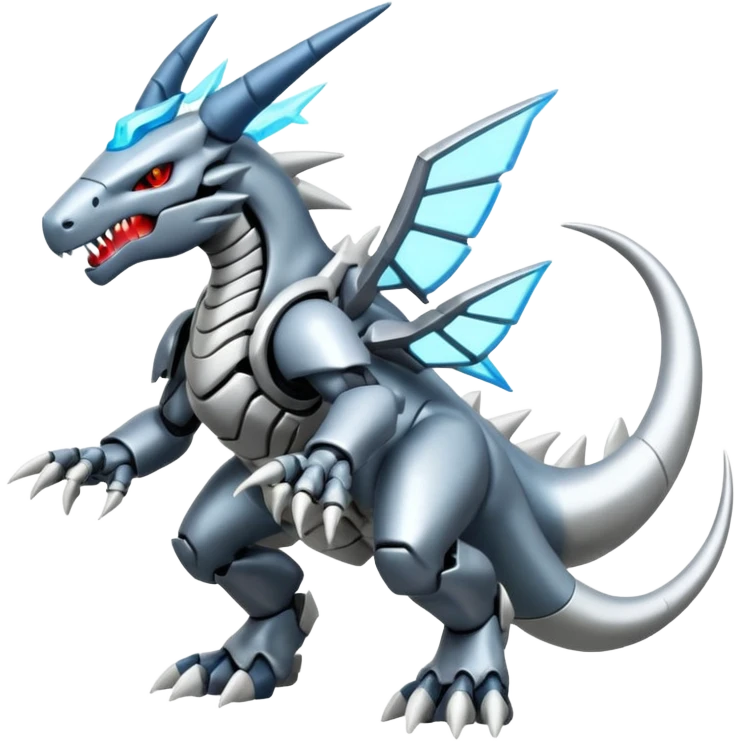 Futuristic Reshiram-Kyurem-Steelix-Aggron-Genesect-fusion emoji