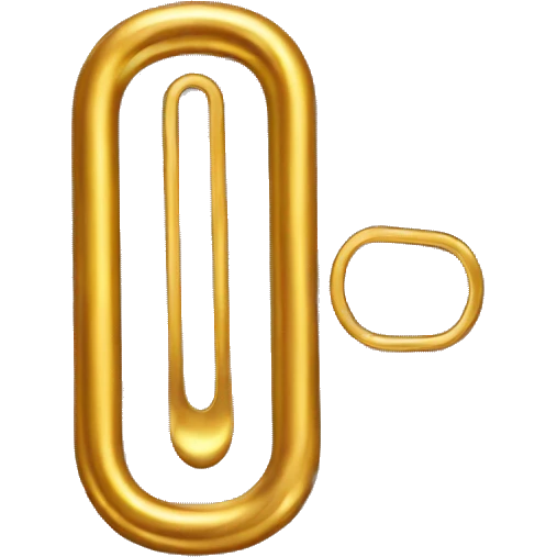 Gold paper clip  emoji