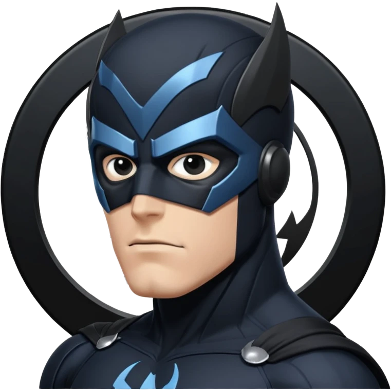marvel character black bolt with black mask emoji
