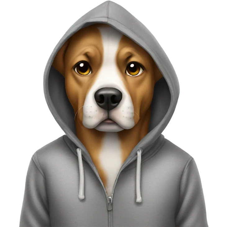 Dog wearing a hoodie smoking  emoji