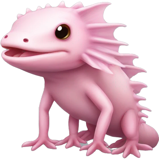 full body pink axolotl emoji