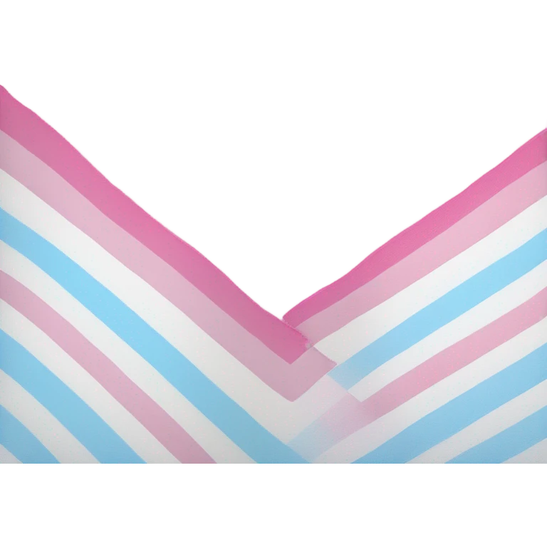 transgender pride flag with five horizontal stripes: light blue, pink, white, pink, and light blue emoji