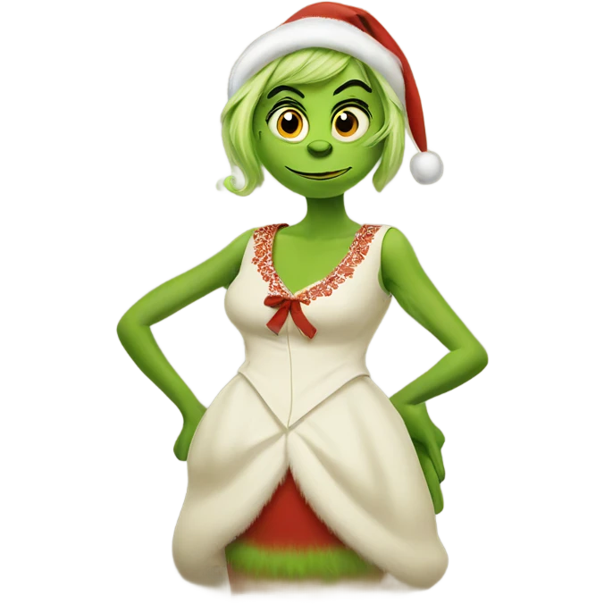 grinch as a traditional wife emoji