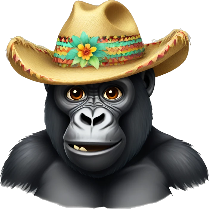 gorilla wearing sombrero  emoji