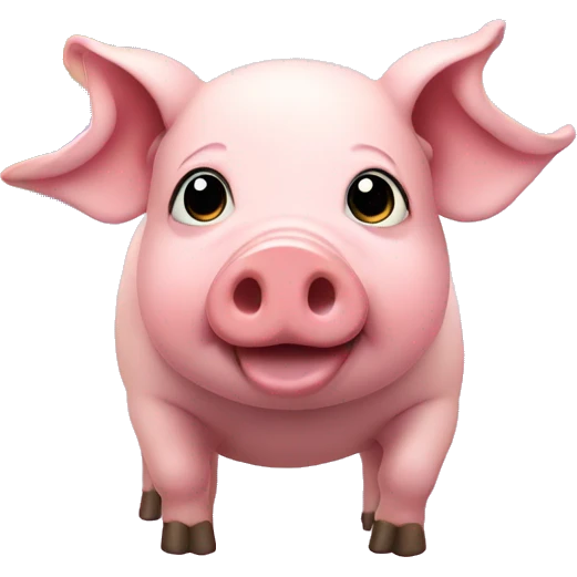 pig on a rainbow emoji
