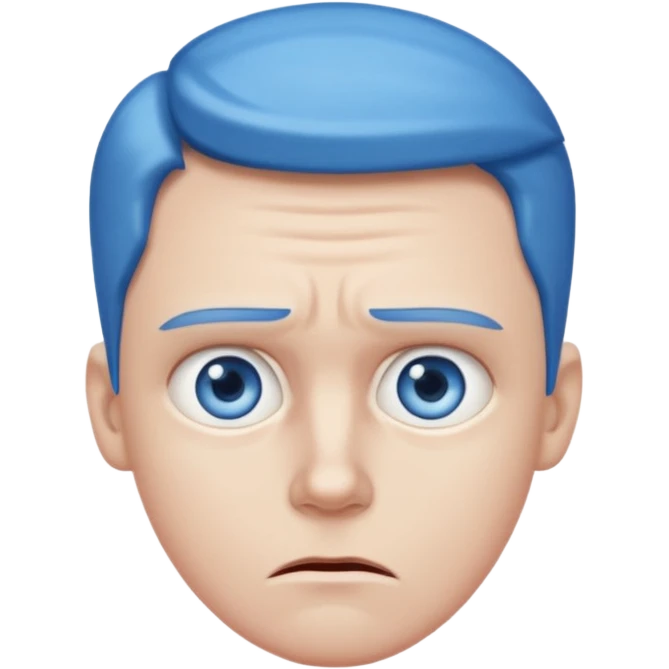 Brain thinking and confused emoji