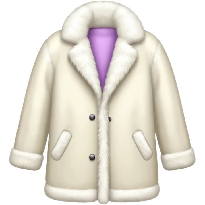 white fur coat emoji