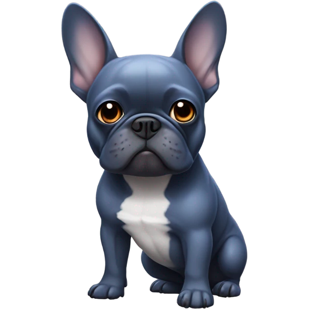 Blue French bulldog emoji