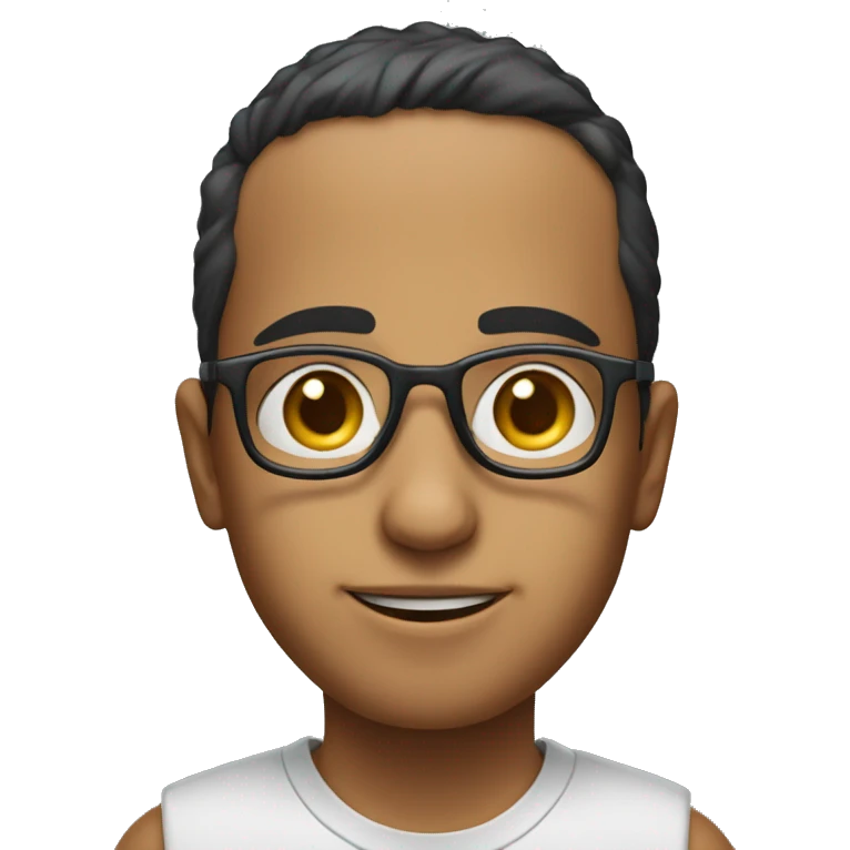 a token of an Arab boy wearing glasses with a degrader emoji