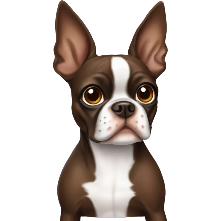 Brown Boston terrier emoji