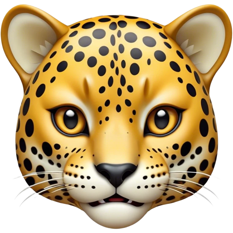 Cinematic Comical Jaguar Portrait Emoji, Head tilted dramatically with an exaggeratedly shocked expression, featuring a sleek, agile form with bold spotted patterns and wide, comically expressive eyes full of humorous disbelief, Simplified yet hilariously expressive features, highly detailed, glowing with a slightly sassy wild glow, high shine, dramatic yet playful, stylized with an air of quirky feline attitude, soft glowing outline, capturing the essence of a meme-worthy jaguar that appears ready to side-eye its way into viral fame instantly! emoji
